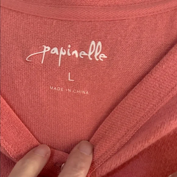 Papinelle Feather Soft Long Sleeve Women's Coral Pajama Set - Picture 2 of 10